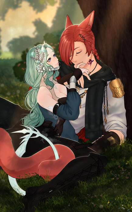 Under a Tree by _pinkpoppy